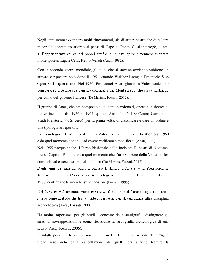 Anteprima della tesi: Le raffigurazioni di divinità nell'arte rupestre del quarto stile della Valcamonica (Età del Ferro), Pagina 5