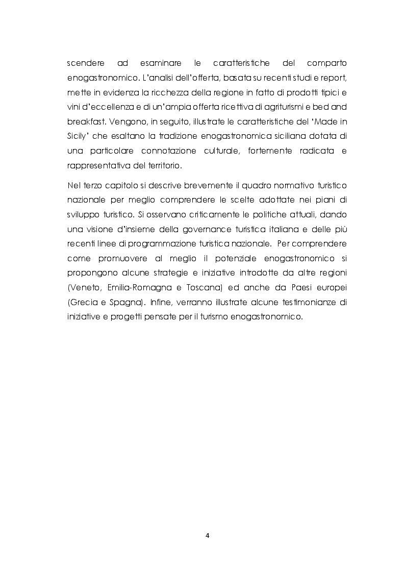 Anteprima della tesi: Il Turismo enogastronomico nell'economia siciliana, Pagina 3