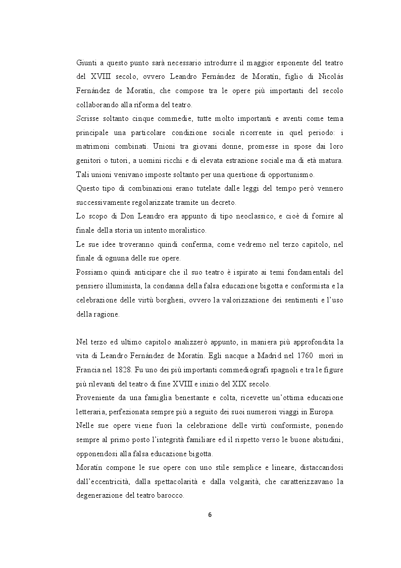 Anteprima della tesi: Il teatro spagnolo del '700: ''LA COMEDIA DE BUENAS COSTUMBRES'', Pagina 4