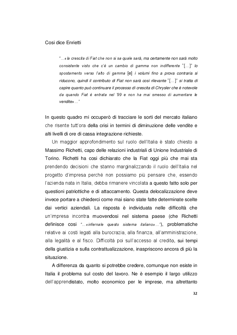 Estratto dalla tesi: La gestione del personale in Fiat