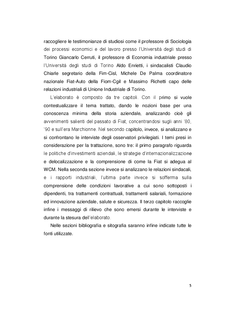 Anteprima della tesi: La gestione del personale in Fiat, Pagina 3