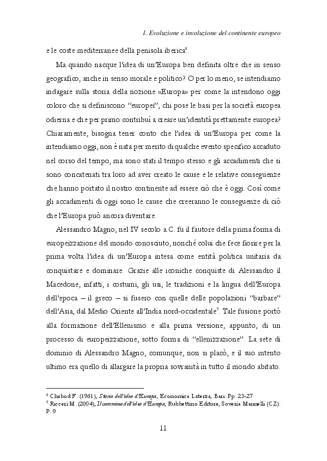 Anteprima della tesi: La Via Europea - percorsi di integrazione e costruzione di un'identità europea e globale, Pagina 12