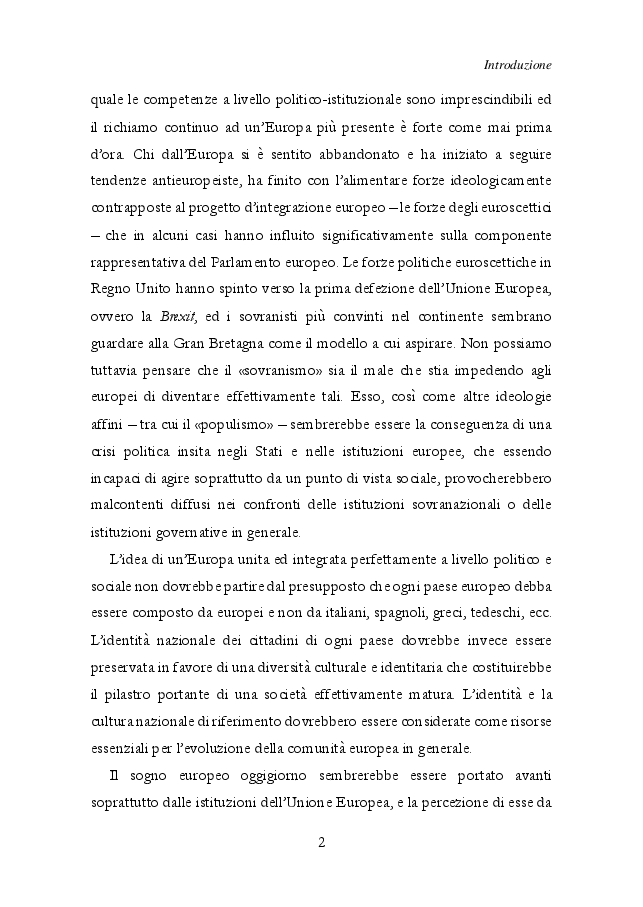 Anteprima della tesi: La Via Europea - percorsi di integrazione e costruzione di un'identità europea e globale, Pagina 3