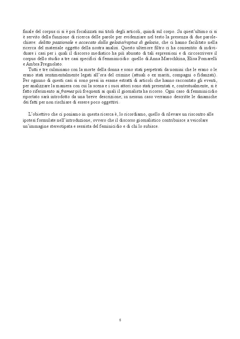 Anteprima della tesi: «Se l'è cercata»: il sessismo implicito nel discorso giornalistico sul femminicidio, Pagina 4