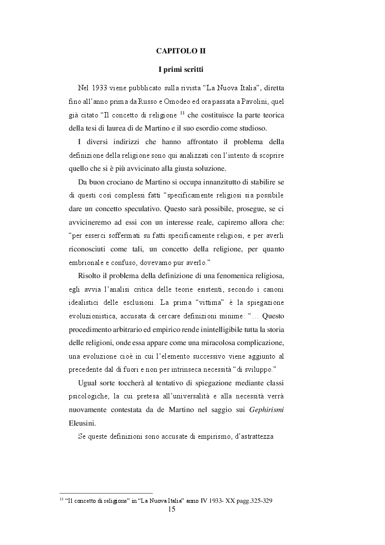 Estratto dalla tesi: Ernesto de Martino: dagli scritti giovanili al ''Mondo magico''