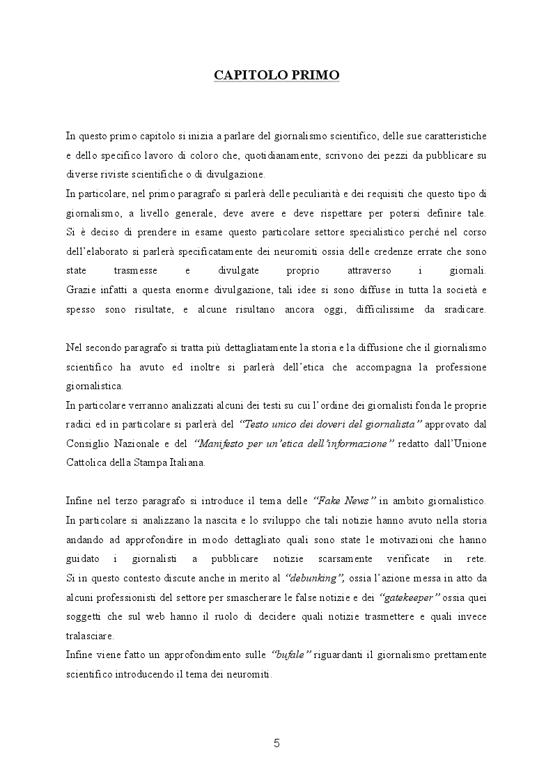 Anteprima della tesi: I neuromiti nel giornalismo: dalle scoperte scientifiche alla loro divulgazione, Pagina 4
