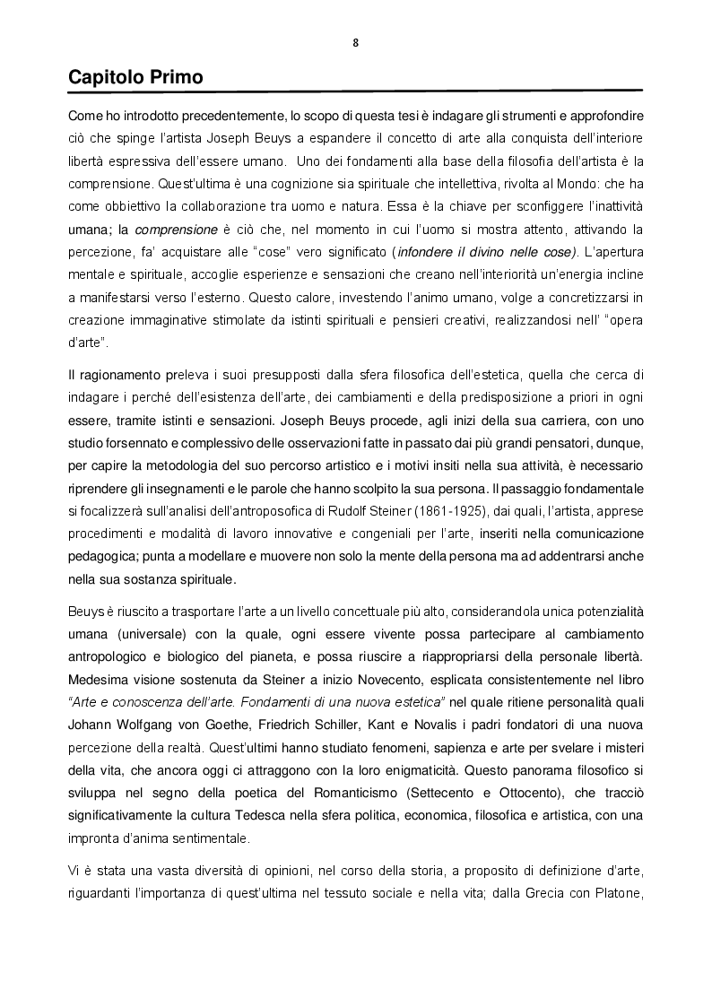 Anteprima della tesi: Joseph Beuys nel segno della pedagogia. Arte e Politica, Pagina 4