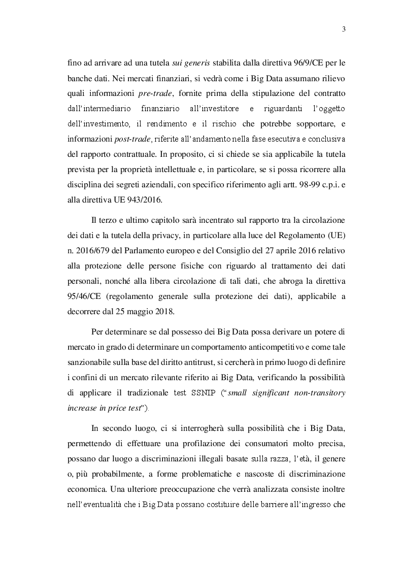 Anteprima della tesi: I Big Data tra diritti esclusivi e concorrenza, Pagina 4