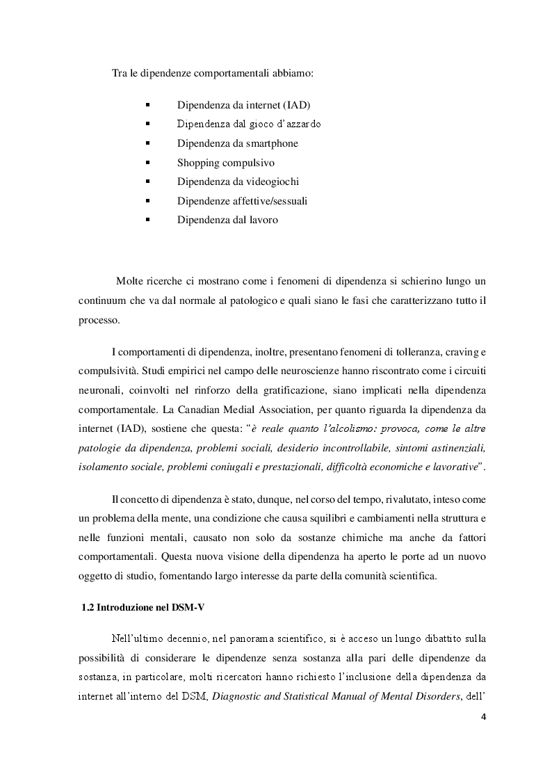 Anteprima della tesi: Il fenomeno dell'Internet Addiction Disorder e fattori associati alle condotte di abuso: Una revisione sistematica dei dati, Pagina 5