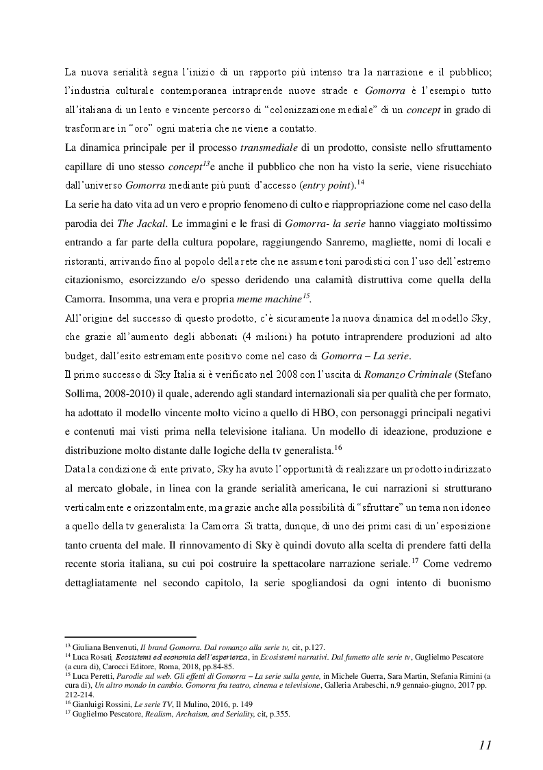 Anteprima della tesi: Il caso Gomorra. Al centro del dibattito l'accusa di un intrattenimento immorale, Pagina 10