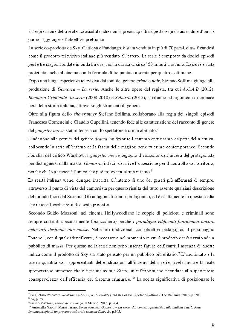 Anteprima della tesi: Il caso Gomorra. Al centro del dibattito l'accusa di un intrattenimento immorale, Pagina 8