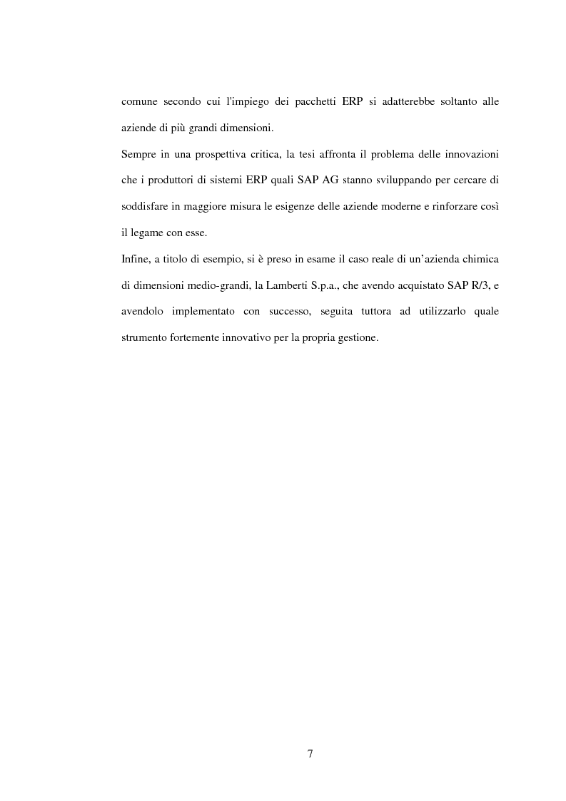 Anteprima della tesi: I sistemi gestionali integrati, con particolare riferimento a SAP R/3, Pagina 3