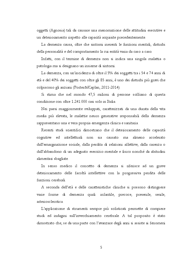 Anteprima della tesi: "Doll Theraphy" Intervento non farmacologico nella cura delle demenze, Pagina 6