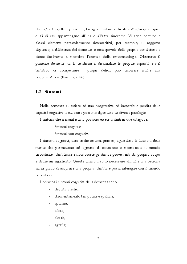 Anteprima della tesi: "Doll Theraphy" Intervento non farmacologico nella cura delle demenze, Pagina 8
