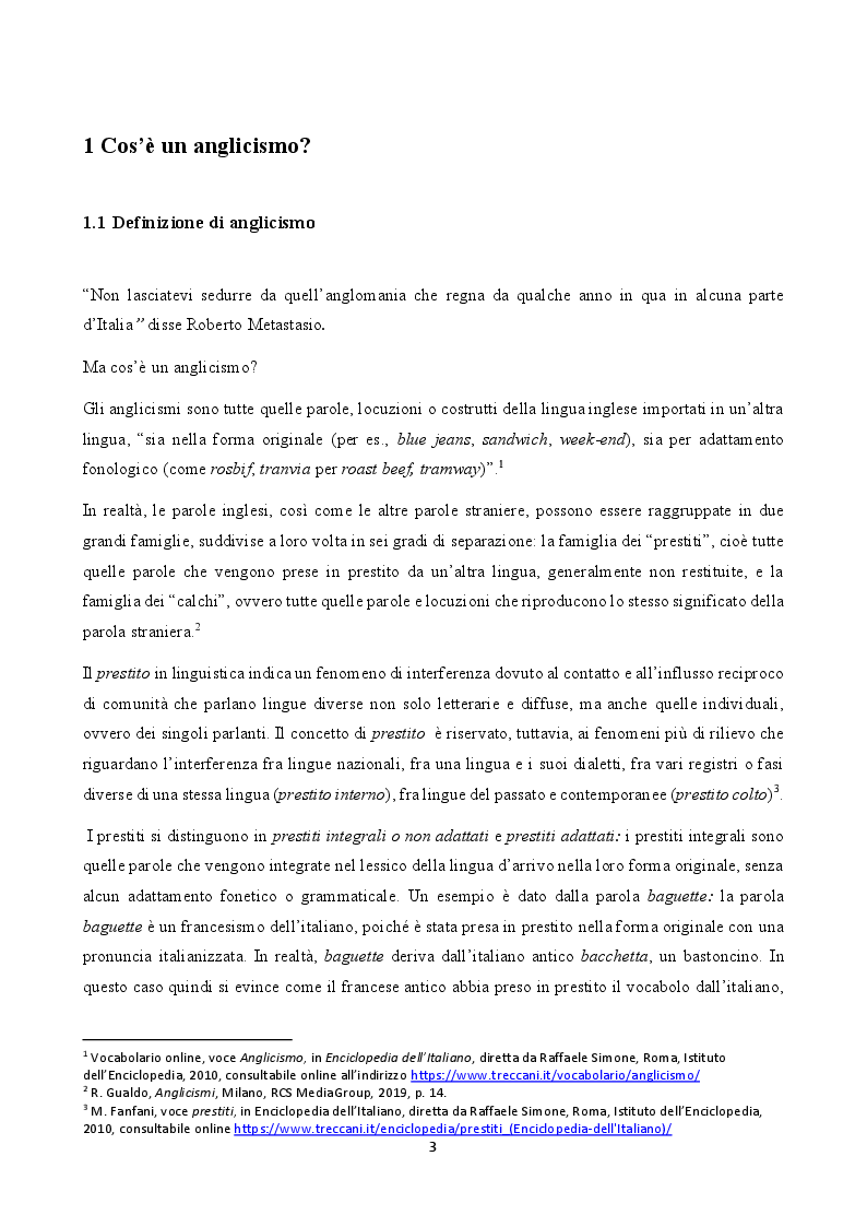 Anteprima della tesi: Gli anglicismi nel linguaggio pubblicitario della moda: un saggio da ''Elle Italia'', Pagina 3