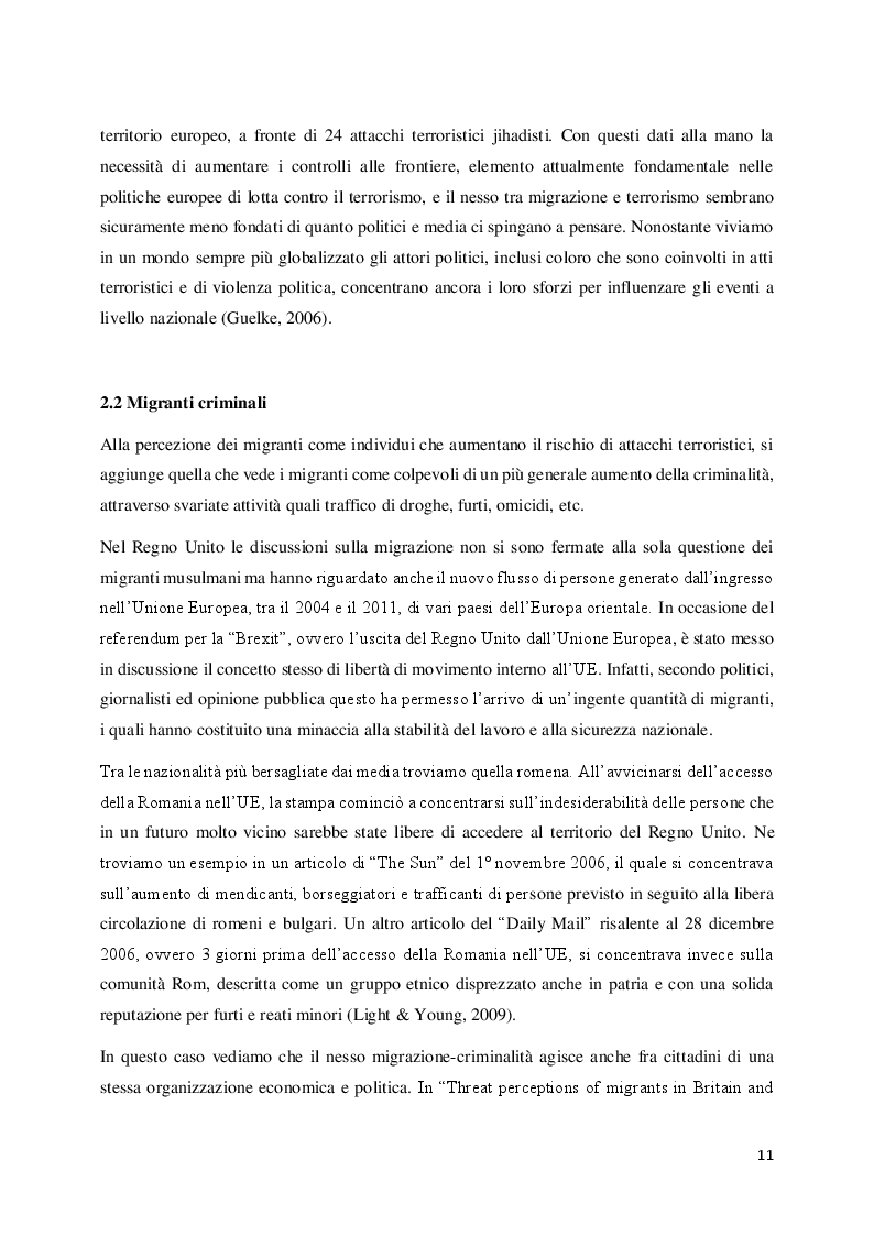 Estratto dalla tesi: Europa e migrazioni: narrative a confronto