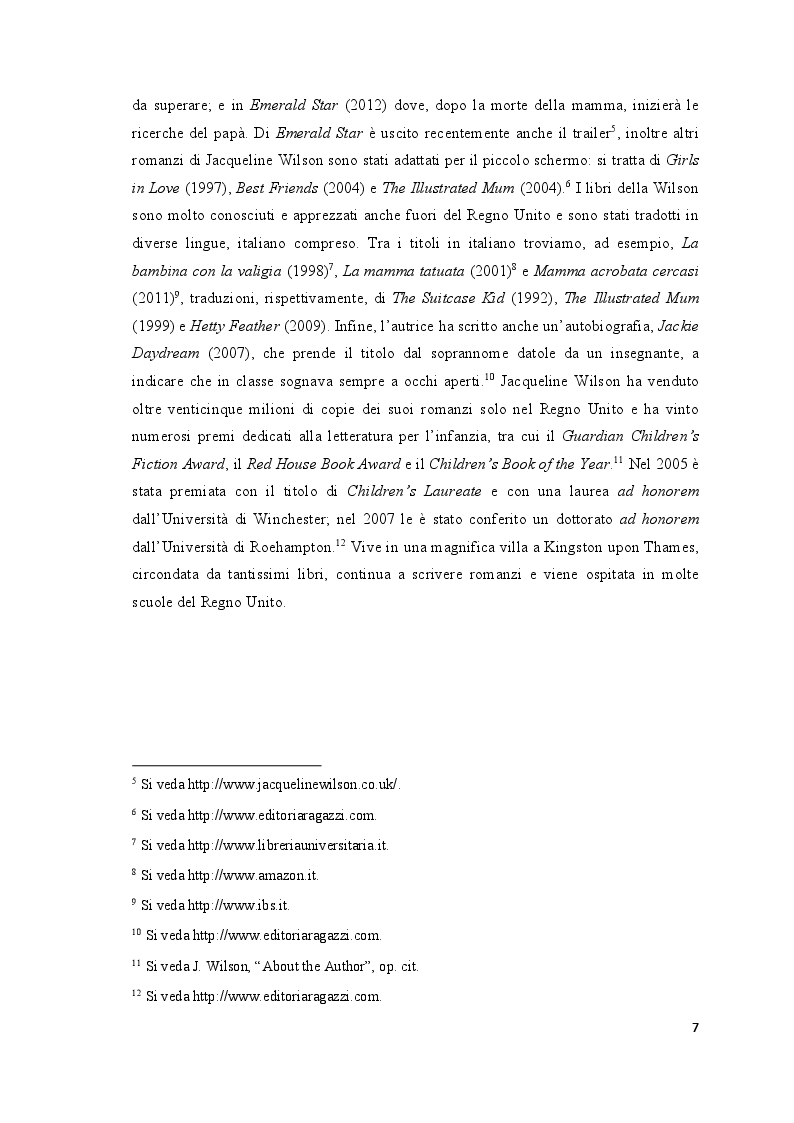 Anteprima della tesi: Tradurre letteratura per l'infanzia: The Worry Website di Jacqueline Wilson, Pagina 6