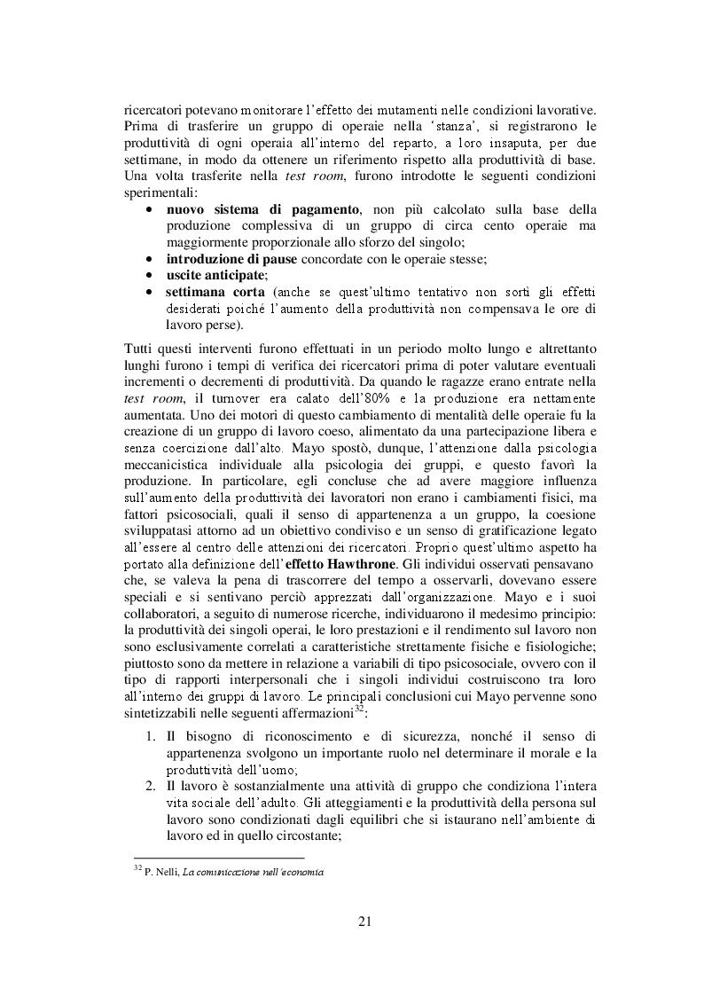 Anteprima della tesi: Gestione, motivazione e valutazione delle risorse umane: il caso Eco-sinergie s.r.l., Pagina 4