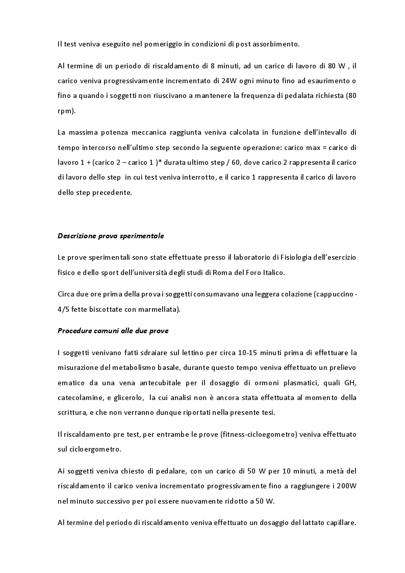 Anteprima della tesi: Risposte fisiologiche nel Tabata Training: confronto tra versione originale e variante fitness, Pagina 3