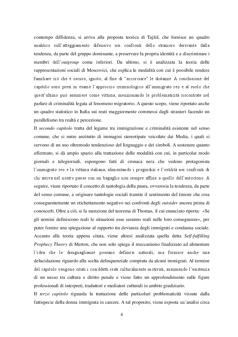Anteprima della tesi: Tra percezione e realtà: l’immigrazione e il problematico rapporto con la criminalità, Pagina 3
