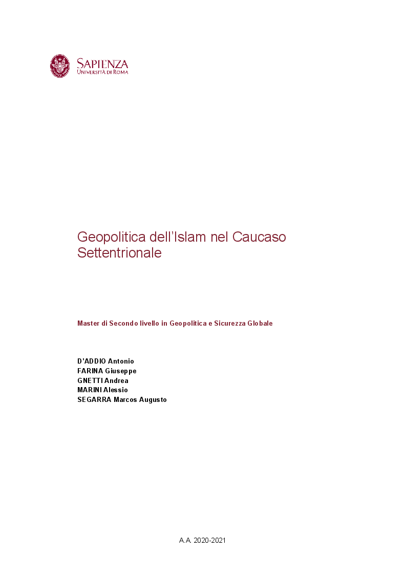 Anteprima della tesi: Geopolitica dell'Islam nel Caucaso Settentrionale, Pagina 1