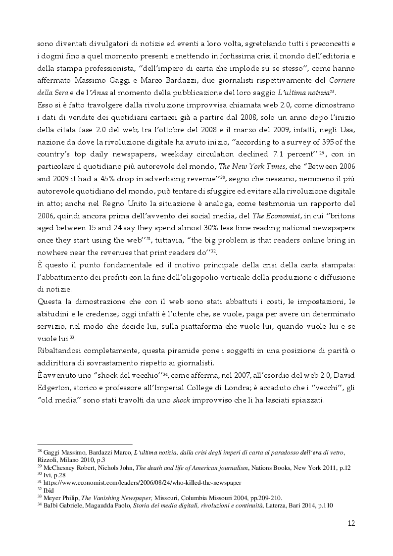 Anteprima della tesi: La crisi del giornalismo nell'era digitale, Pagina 3