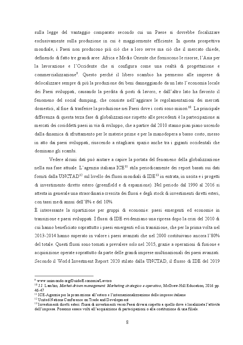 Anteprima della tesi: Le strategie di internazionalizzazione della piccola e media impresa del settore agroalimentare italiano: il caso Azienda Agricola e Agrituristica Podere Nigriano, Pagina 6