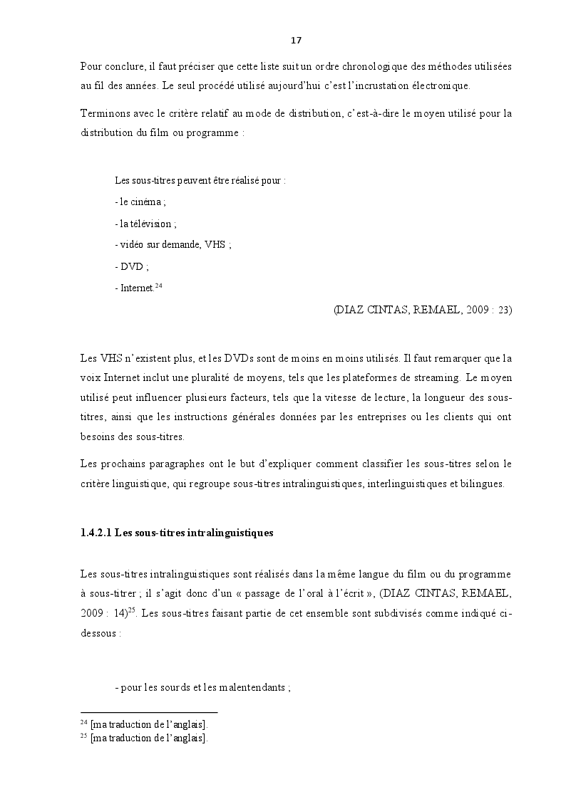 Anteprima della tesi: Les sous-titres pour sourds et malentendants: Modes d'emploi, Pagina 8