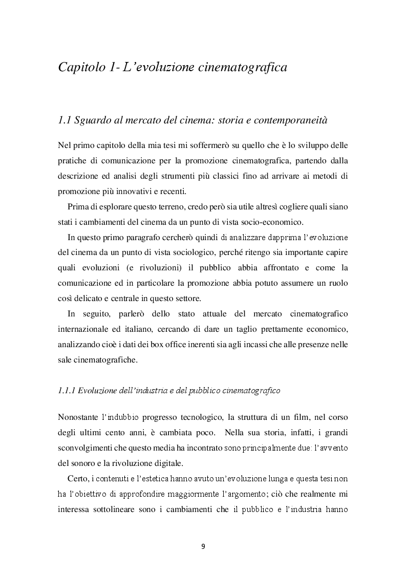 Anteprima della tesi: Il ruolo del marketing non convenzionale nella promozione delle imprese cinematografiche: casi a confronto, Pagina 8