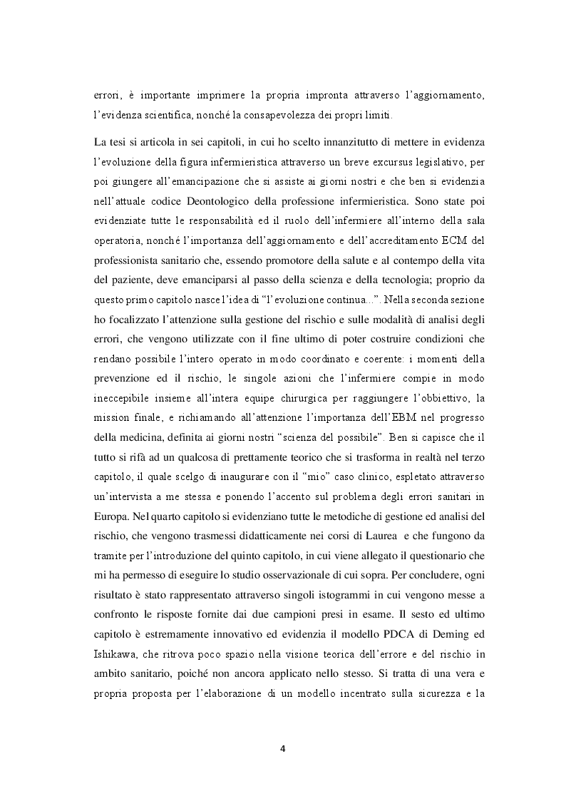 Anteprima della tesi: ''L'evoluzione continua...'' Il management del rischio all'interno del blocco operatorio, secondo il modello di Ishikawa. STUDIO OSSERVAZIONALE, Pagina 5