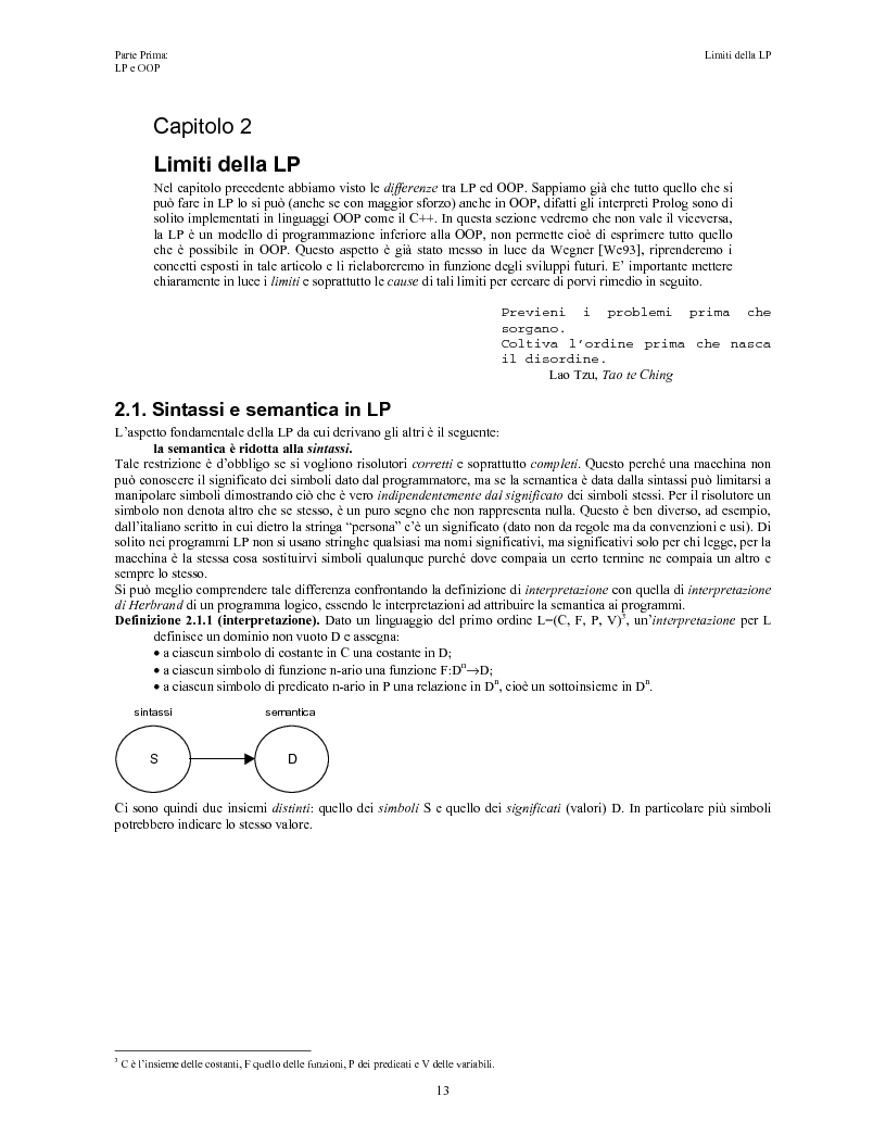 Anteprima della tesi: Elaborazione e interazione in programmazione logica e ad oggetti, Pagina 11