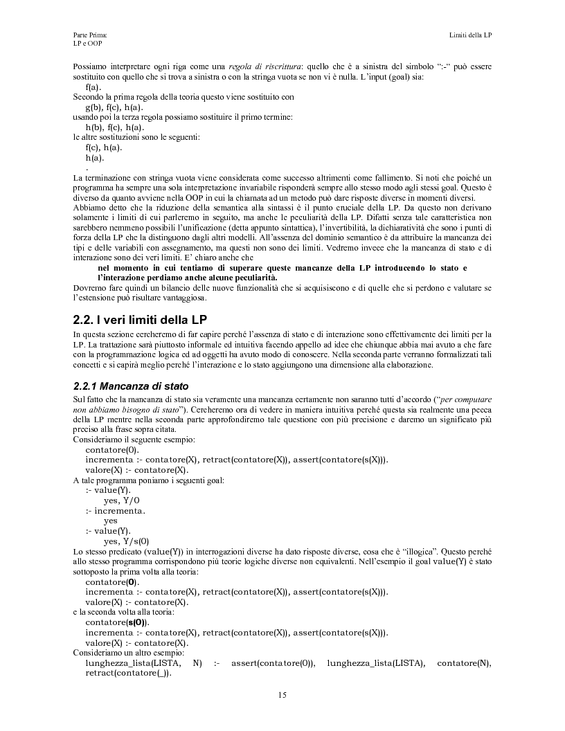 Anteprima della tesi: Elaborazione e interazione in programmazione logica e ad oggetti, Pagina 13