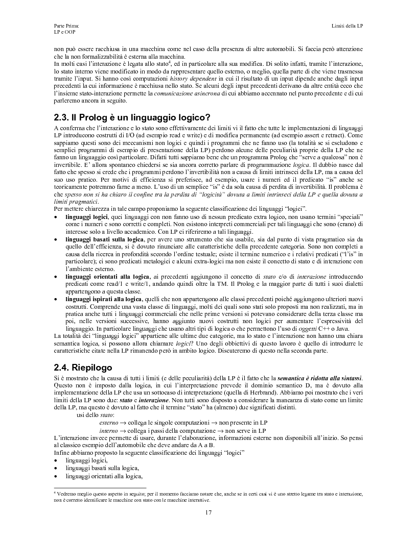 Anteprima della tesi: Elaborazione e interazione in programmazione logica e ad oggetti, Pagina 15