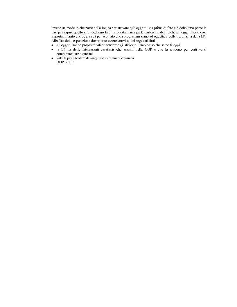 Anteprima della tesi: Elaborazione e interazione in programmazione logica e ad oggetti, Pagina 2