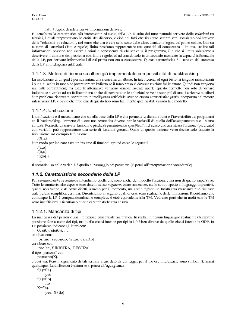 Anteprima della tesi: Elaborazione e interazione in programmazione logica e ad oggetti, Pagina 4