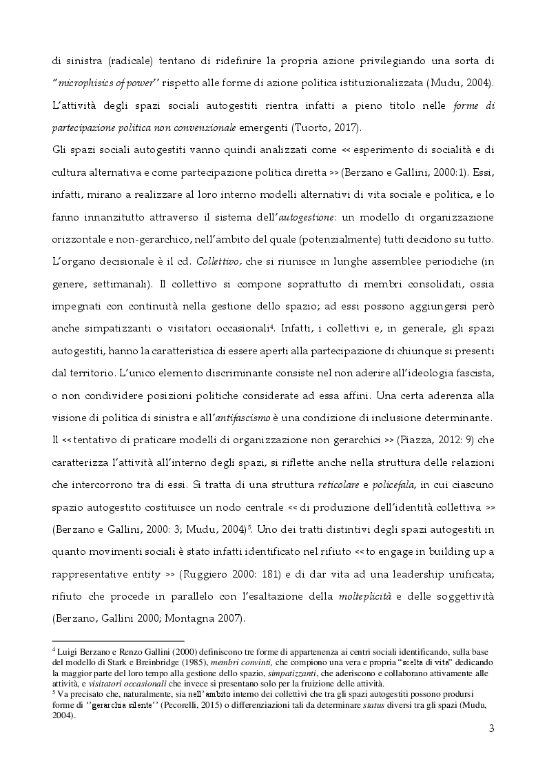 Anteprima della tesi: Domande di socialità e riqualificazione urbana. Una mappa delle attività degli Spazi Sociali Autogestiti di Roma, Pagina 4