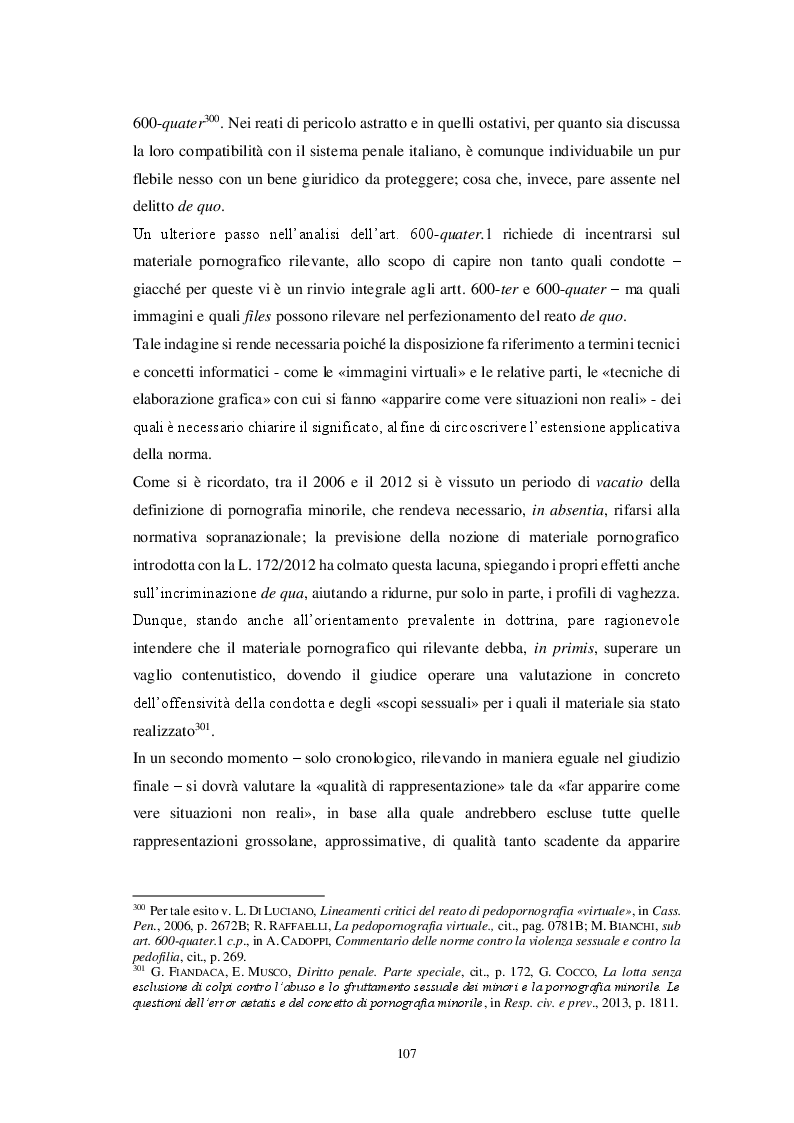 Anteprima della tesi: La pornografia minorile e le nuove frontiere del diritto penale d'autore, Pagina 10