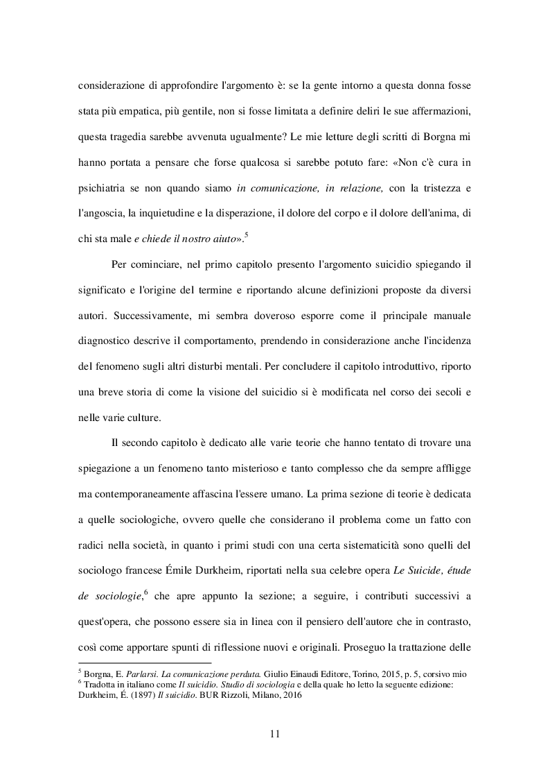 Anteprima della tesi: Suicidio e società. Il ruolo di ciascuno di noi nella prevenzione, Pagina 4