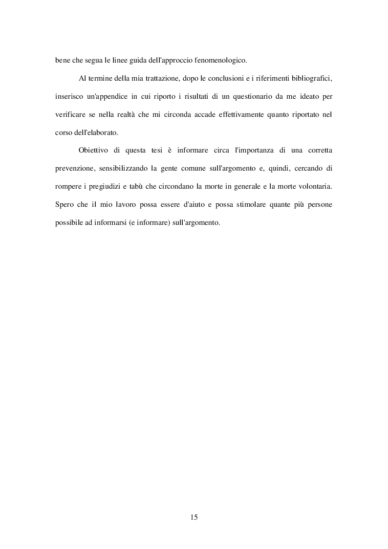 Anteprima della tesi: Suicidio e società. Il ruolo di ciascuno di noi nella prevenzione, Pagina 8