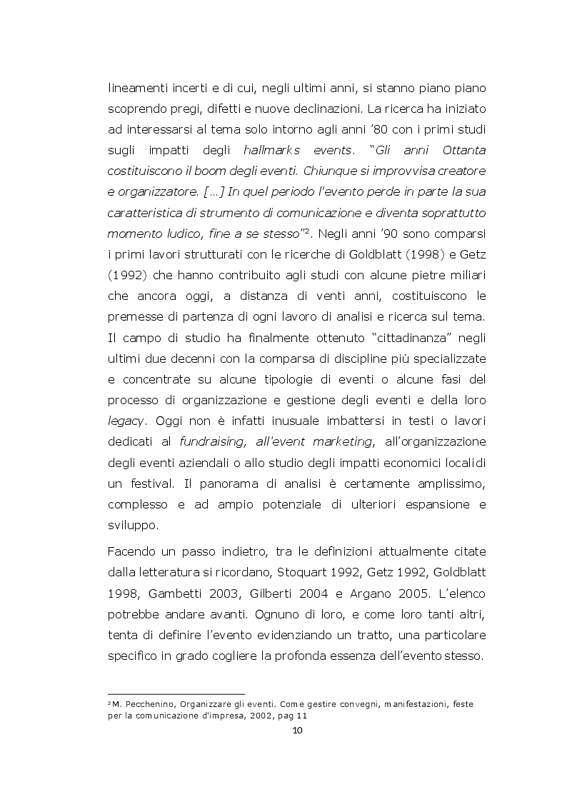 Anteprima della tesi: Le competenze dell'Event Manager. Uno studio del livello di preparazione dei candidati per il ruolo manageriale, Pagina 7