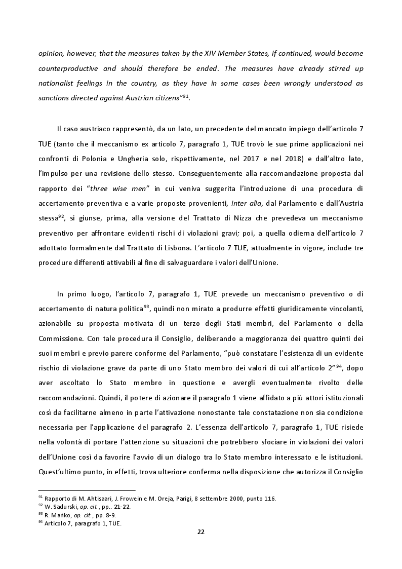 Anteprima della tesi: La crisi dello stato di diritto nell'Unione europea tra carenze e nuove prospettive, Pagina 4