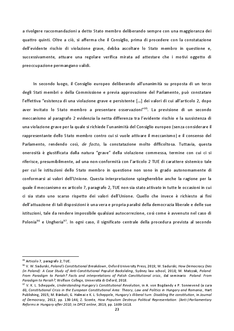 Anteprima della tesi: La crisi dello stato di diritto nell'Unione europea tra carenze e nuove prospettive, Pagina 5