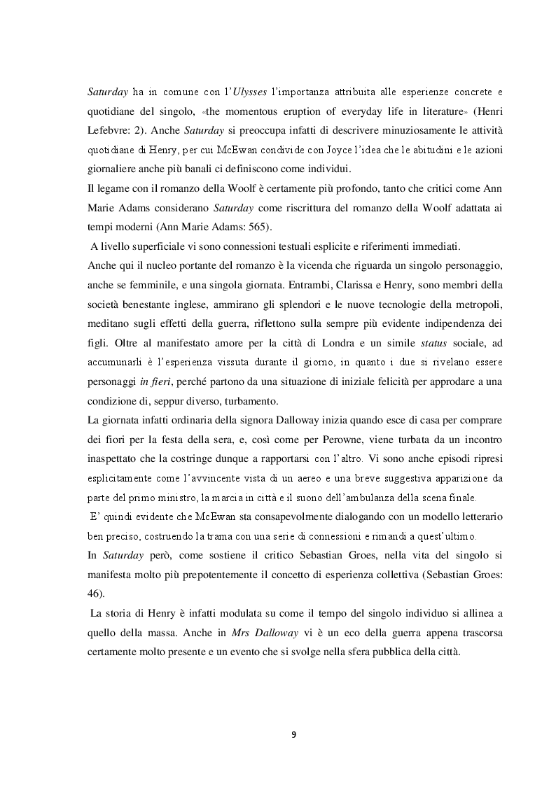 Anteprima della tesi: Saturday, Ian McEwan: un'analisi. Cosa vuol dire essere un uomo nel XXI Secolo, Pagina 8