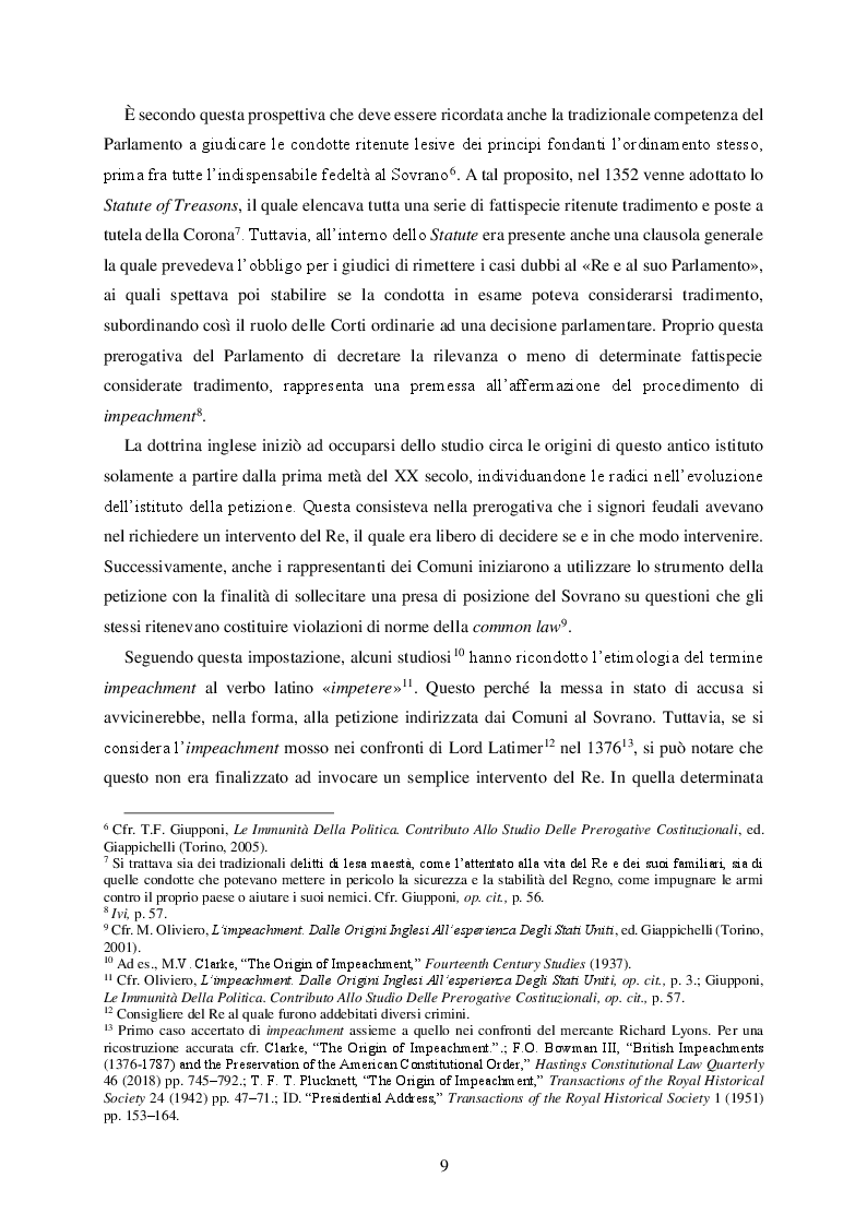 Anteprima della tesi: L'impeachment statunitense: natura, funzioni e limiti dell'istituto, Pagina 5