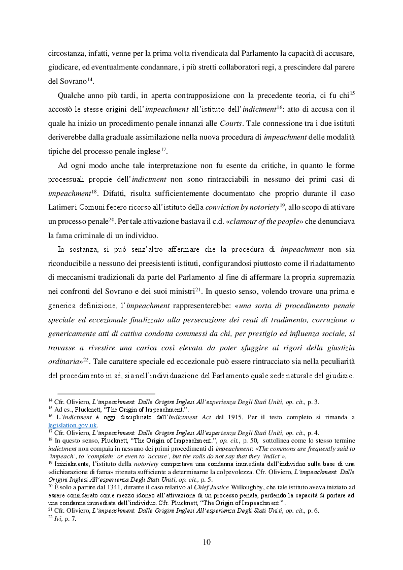 Anteprima della tesi: L'impeachment statunitense: natura, funzioni e limiti dell'istituto, Pagina 6