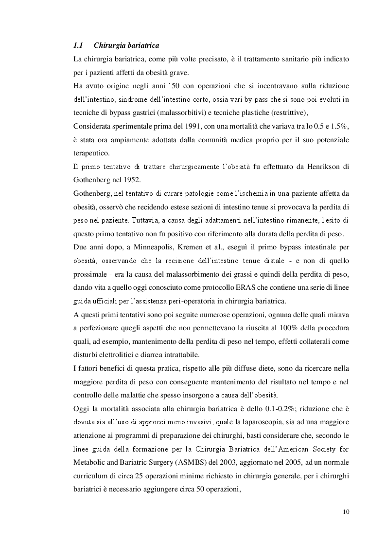 Anteprima della tesi: Chirurgia bariatrica: una nuova frontiera contro l'obesità, Pagina 6