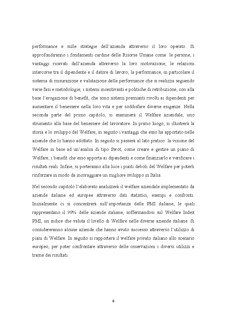 Anteprima della tesi: Welfare Aziendale: strumento di sviluppo sociale e strategico nelle PMI Italiane, Pagina 4
