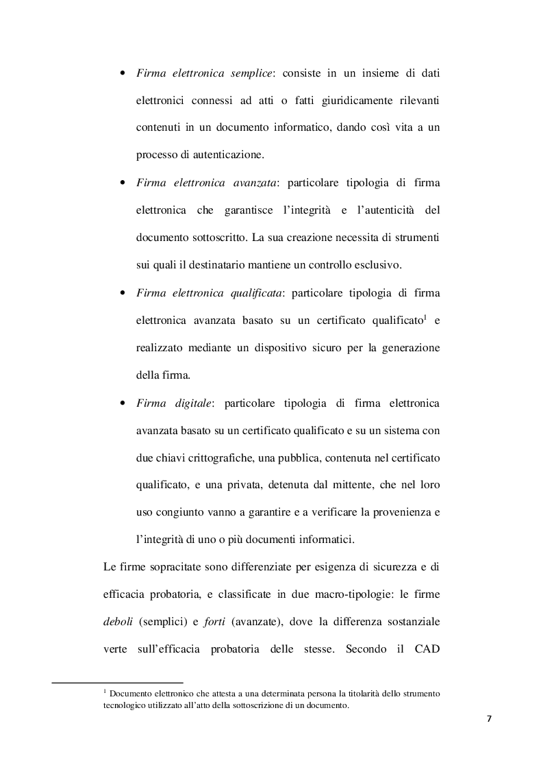 Anteprima della tesi: La firma elettronica nelle attività bancarie, Pagina 5