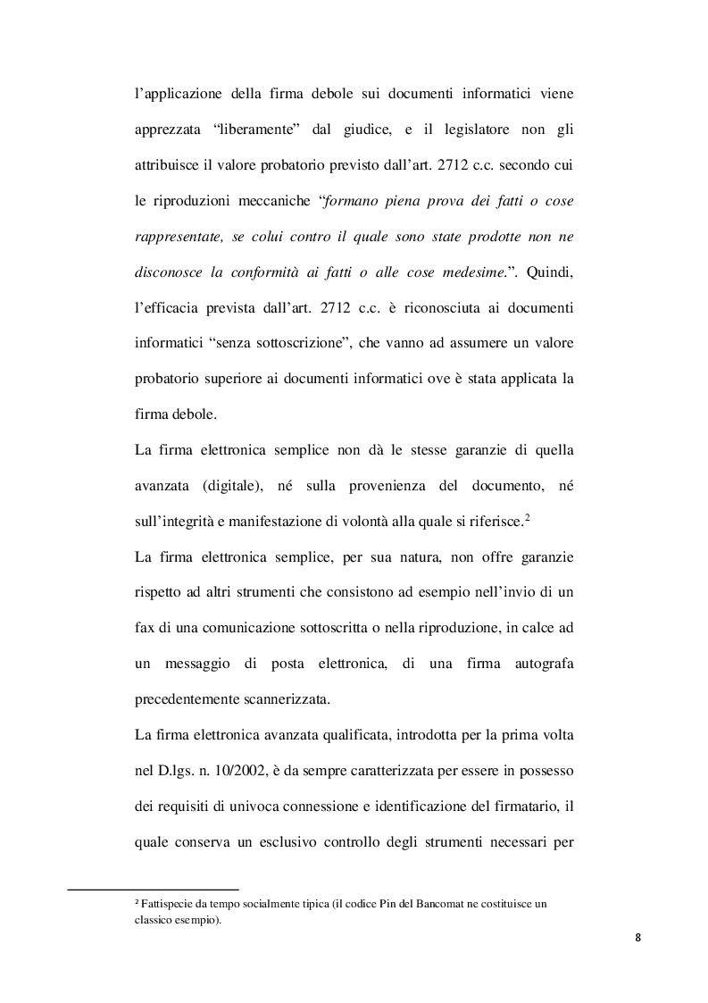 Anteprima della tesi: La firma elettronica nelle attività bancarie, Pagina 6