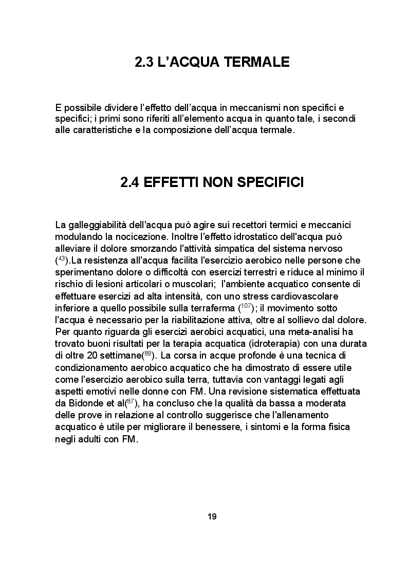 Anteprima della tesi: Ruolo della balneofangoterapia nella fibromialgia, Pagina 6